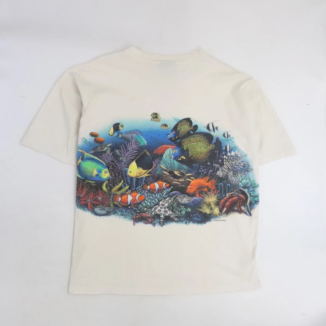 Vintage Fish Marine Life Habitat T-Shirt Size XL Nature Wrap Around
