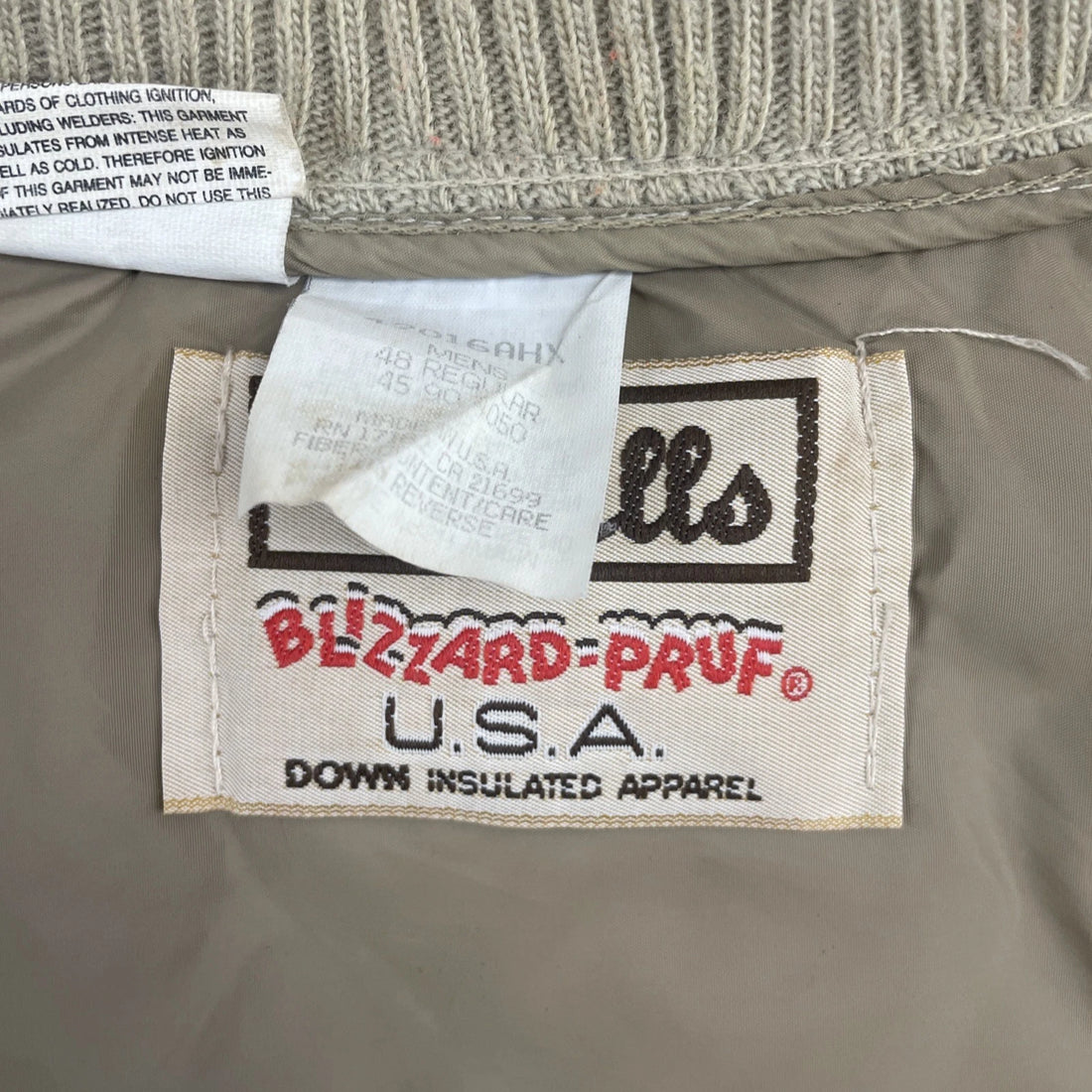 Vintage Walls Blizzard-Pruf Vest Jacket Size 48 Insulated