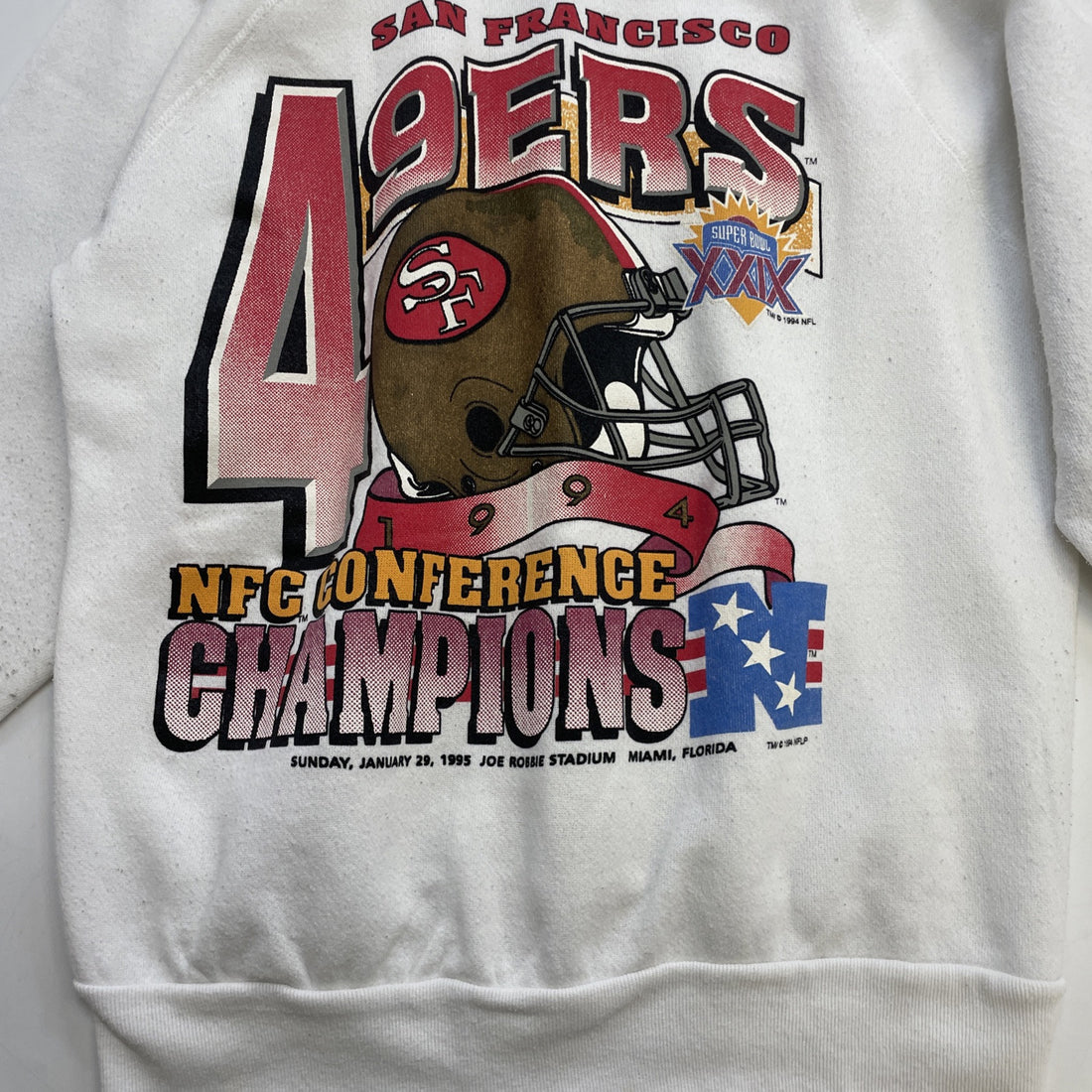 Vintage San Francisco 49ers Super Bowl XXIX Sweatshirt Medium 1994 90s NFL