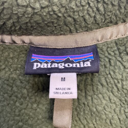 Patagonia Fleece Pullover Jacket Size Medium Green