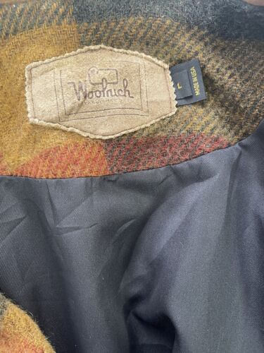 Vintage Woolrich Wool Coat Jacket Size Large Plaid