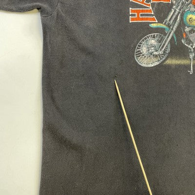 Vintage Harley Davidson Motorcycles 3D Emblem Eagle T-Shirt 2XL 1991 90s