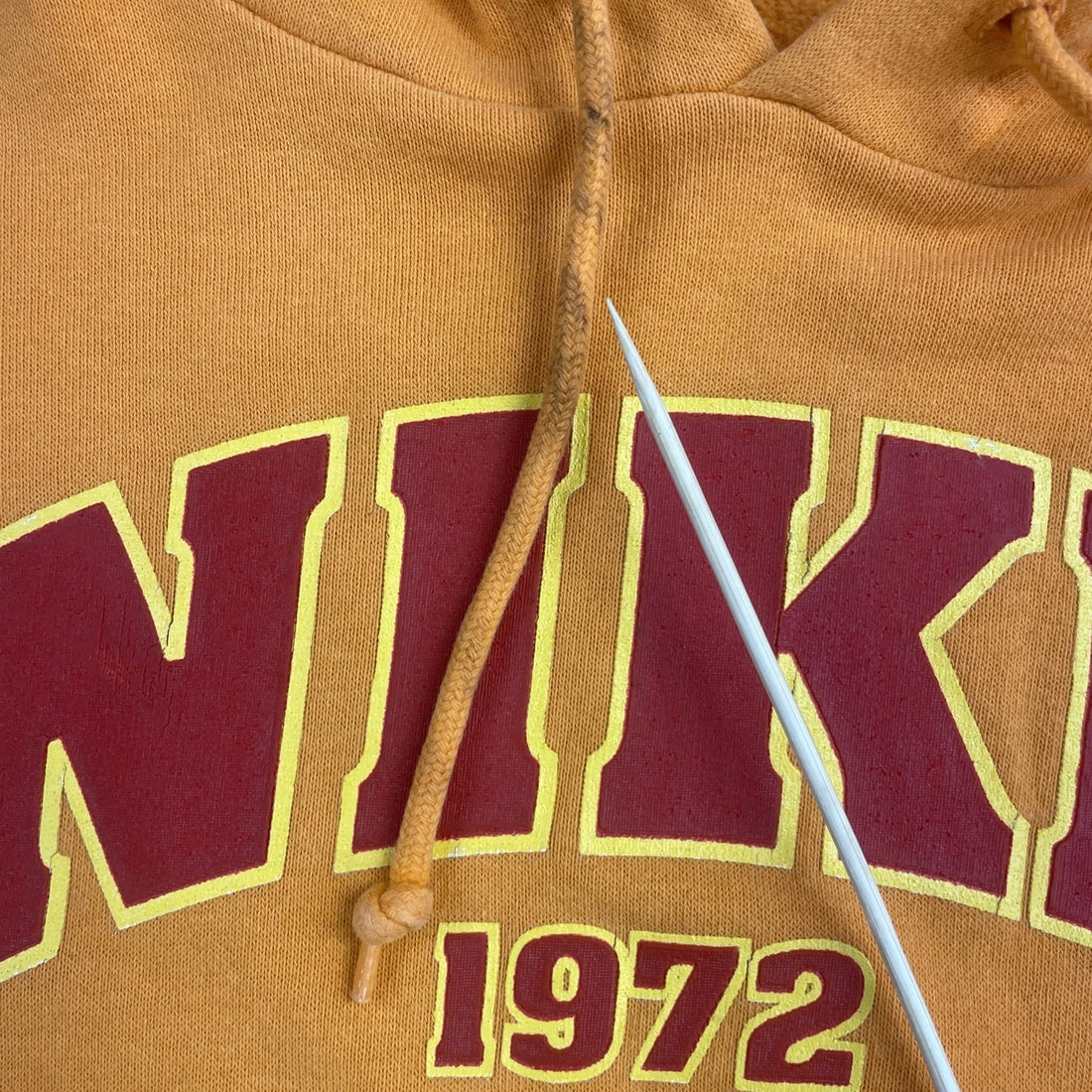 Nike Spell Out Sweatshirt Hoodie Size XL Orange