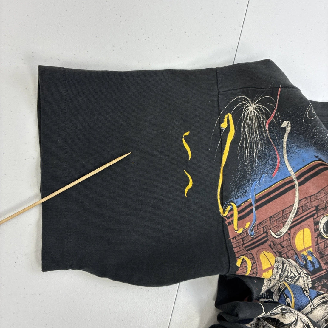 Vintage Jazz Bulldog T-Shirt Size XL All Over Print 90s