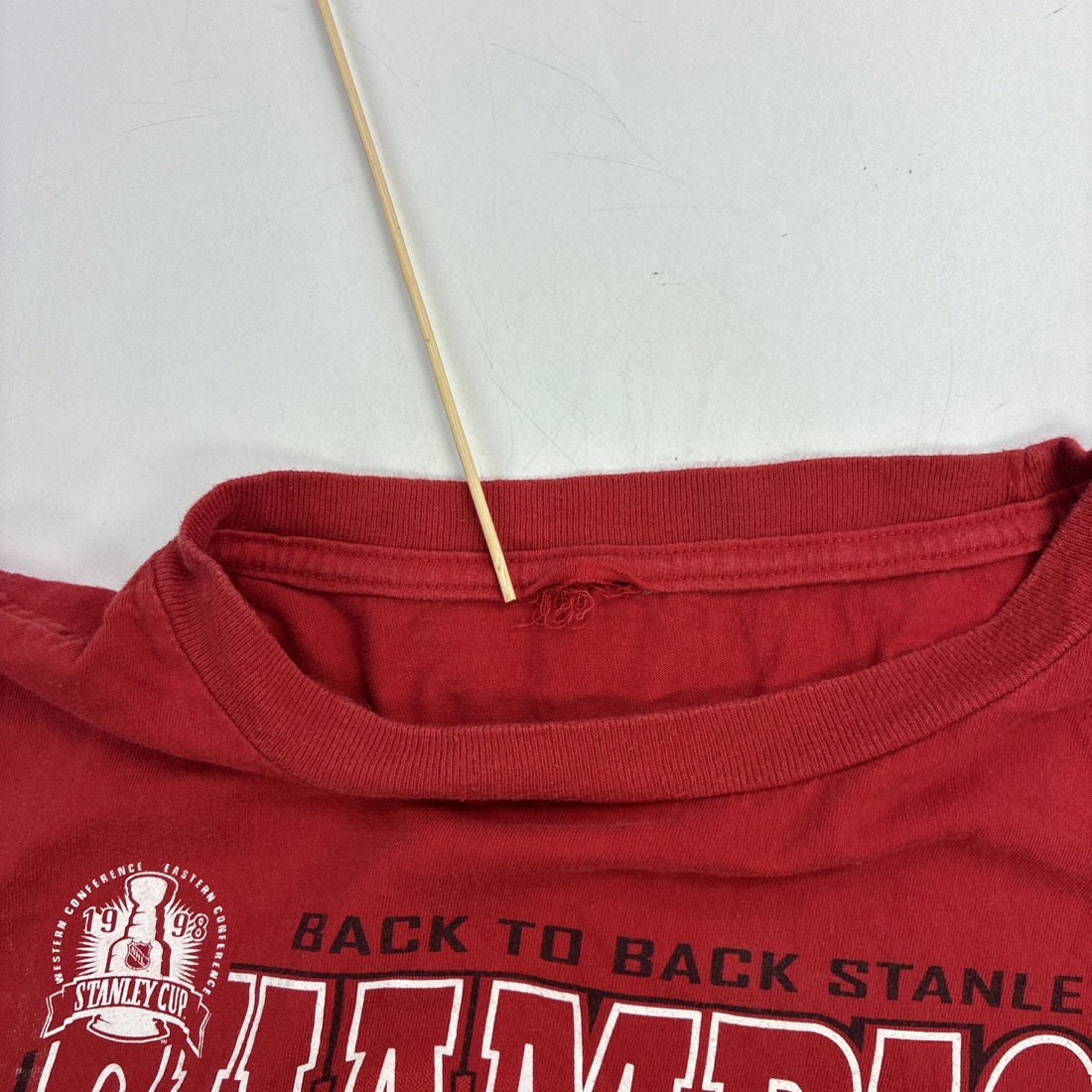 Vintage Detroit Red Wings Stanley Cup Champs Logo 7 T-Shirt Size XL 1998 90s NHL