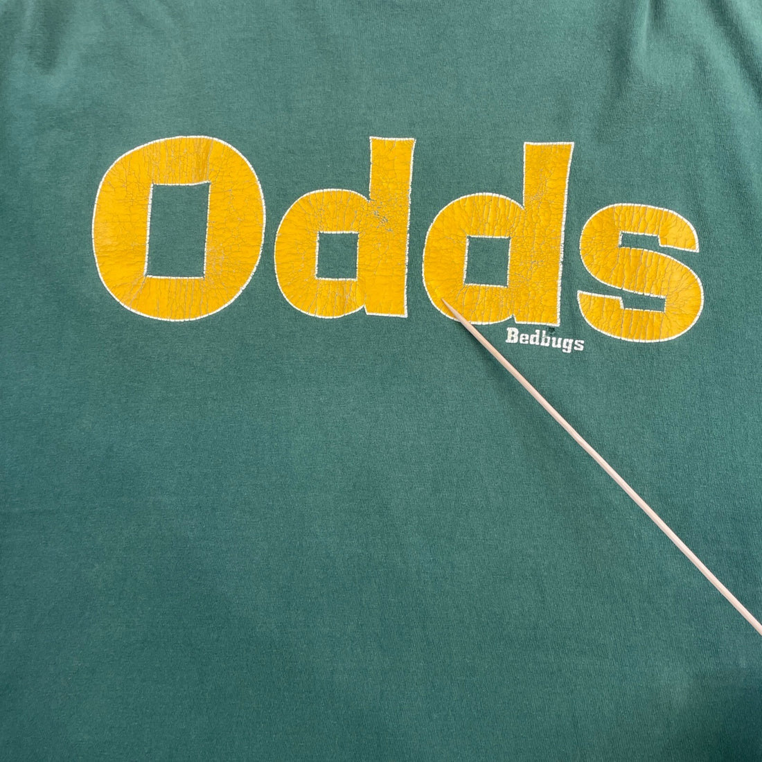 Vintage Odds Bedbugs T-Shirt Size XL Green Band Tee 90s