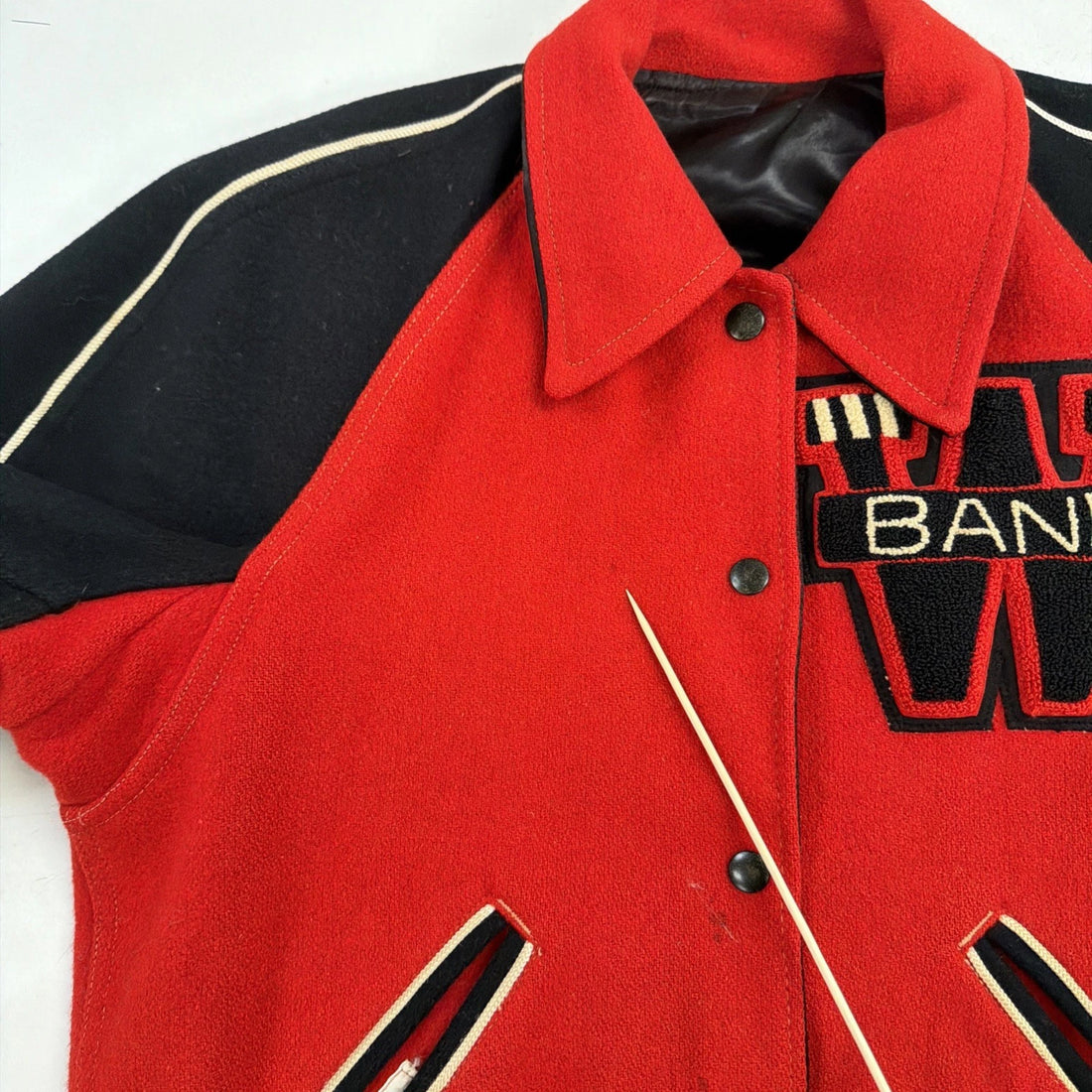 Vintage W Band Wool Varsity Letterman Jacket Size Small 1956 50s