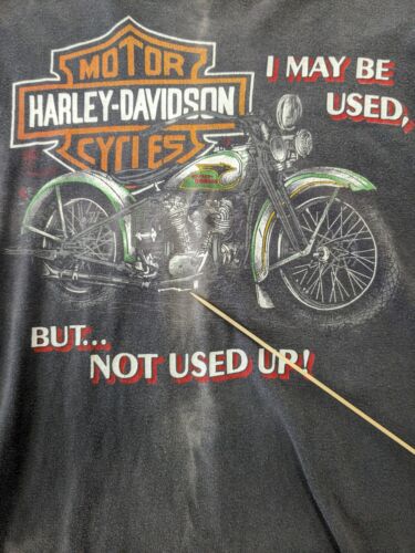 Vintage Harley Davidson Motorcycle Not Used Up T-Shirt Size Medium Biker 80s