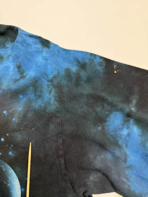 Vintage Jerry Garcia Liquid Blue Tie Dye T-Shirt Size Large Grateful Dead Band