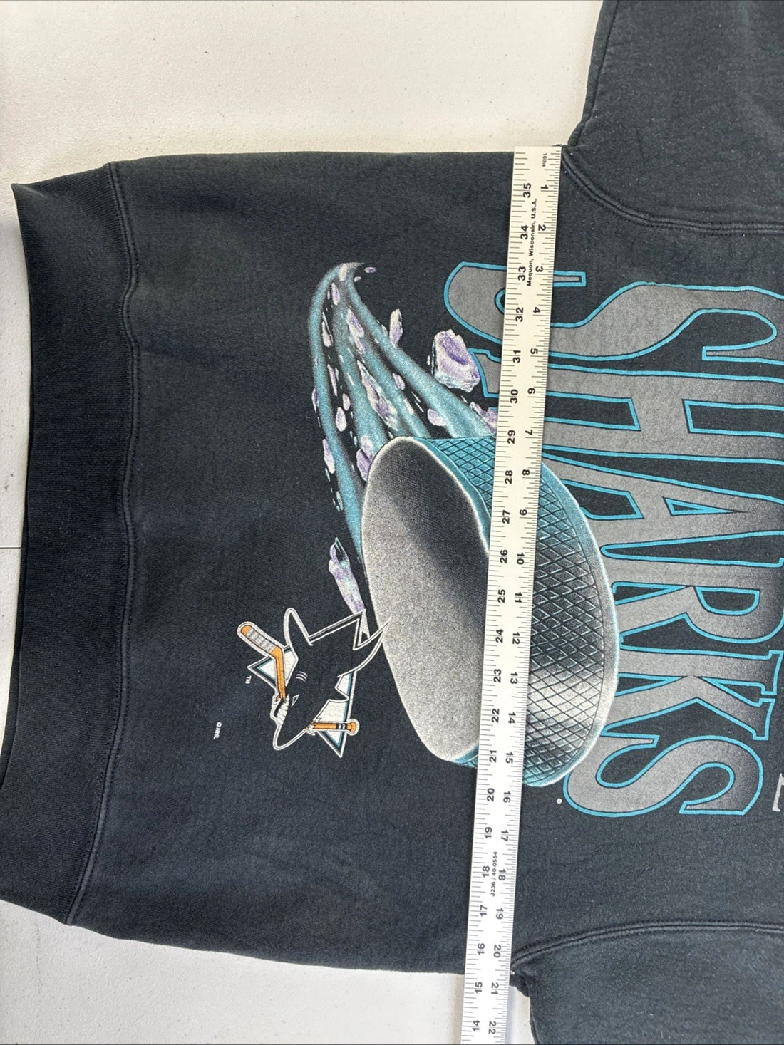 Vintage San Jose Sharks Sweatshirt Crewneck Size Large 90s NHL