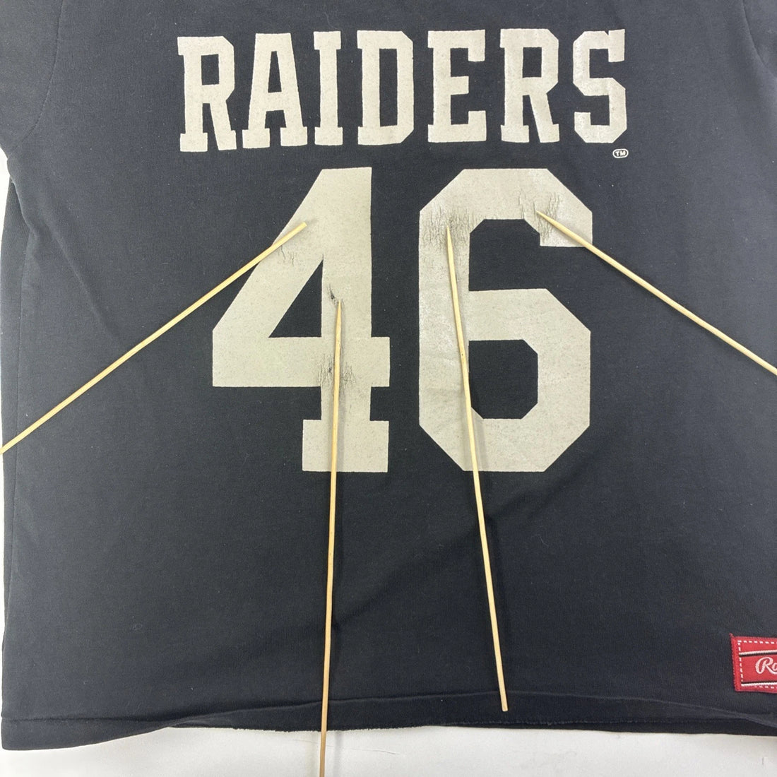 Vintage Los Angeles Raiders Todd Christensen Rawlings T-Shirt Size Large 80s NFL