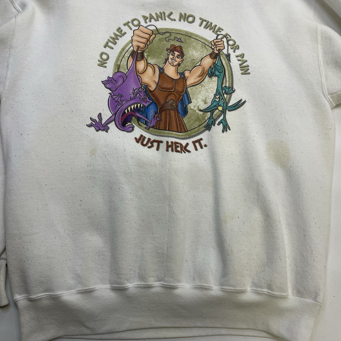 Vintage Hercules Disney Crewneck Sweatshirt Size XL 90s