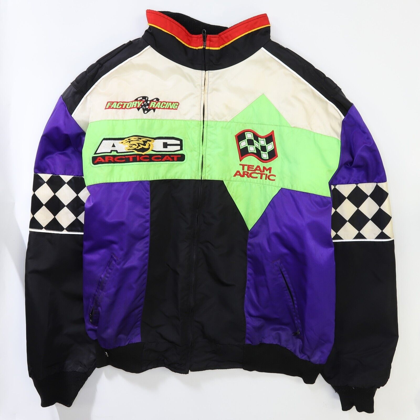 Vintage Arctic Cat Snowmobile Ski Racing Jacket Size 3XL Throwback Vault