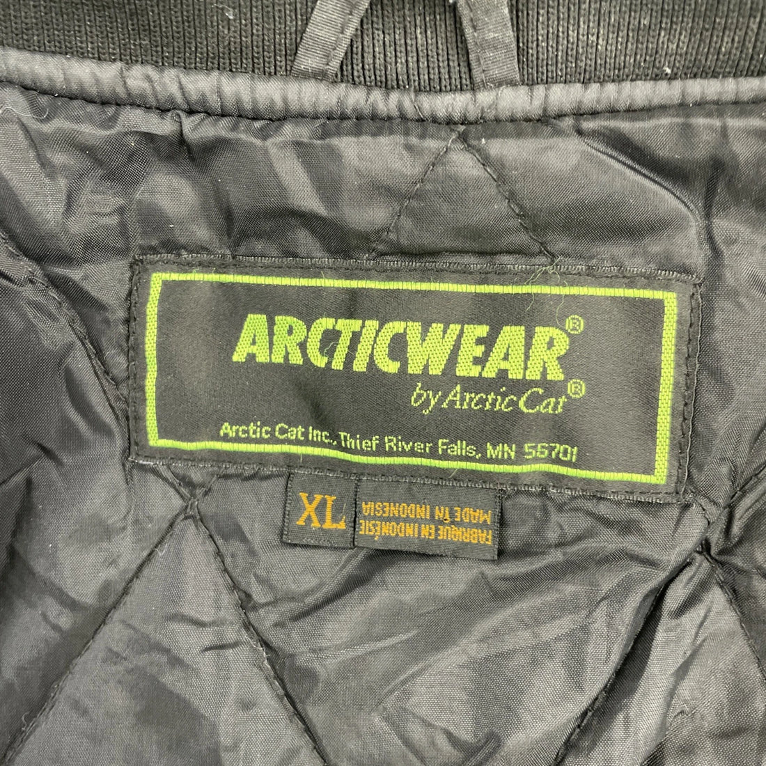Vintage Arctic Cat Arcticwear Leather Snowmobile Racing Jacket Size XL