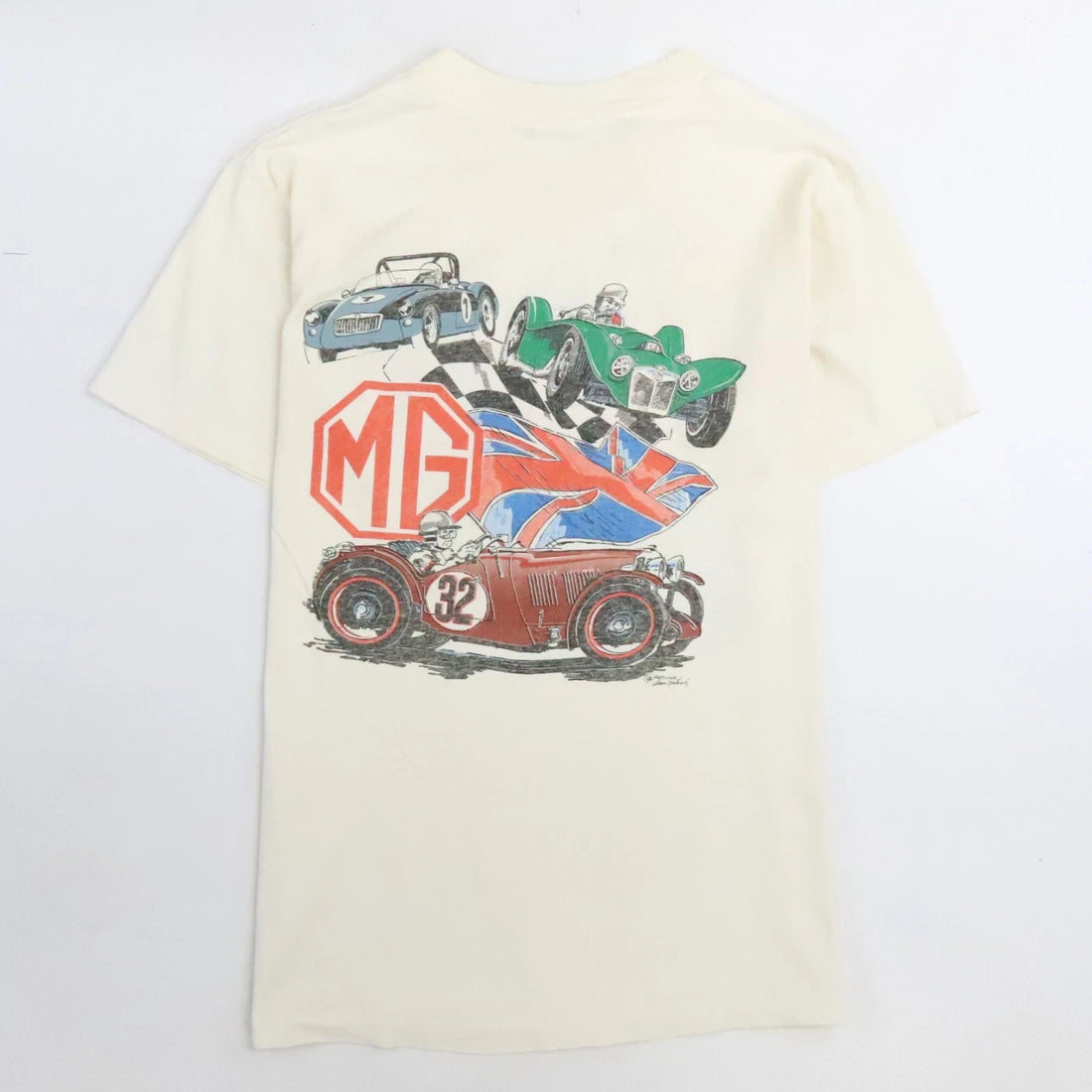 Vintage MG Racing British Classic T-Shirt Medium Double Sided 1994 90s