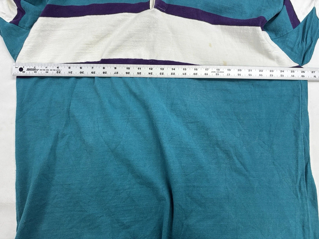 Vintage Lands End Rugby Shirt Size 2XL Striped Long Sleeve
