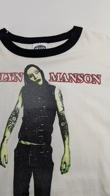 Vintage Marilyn Manson Antichrist Superstar Ringer T-Shirt Size Large 90s
