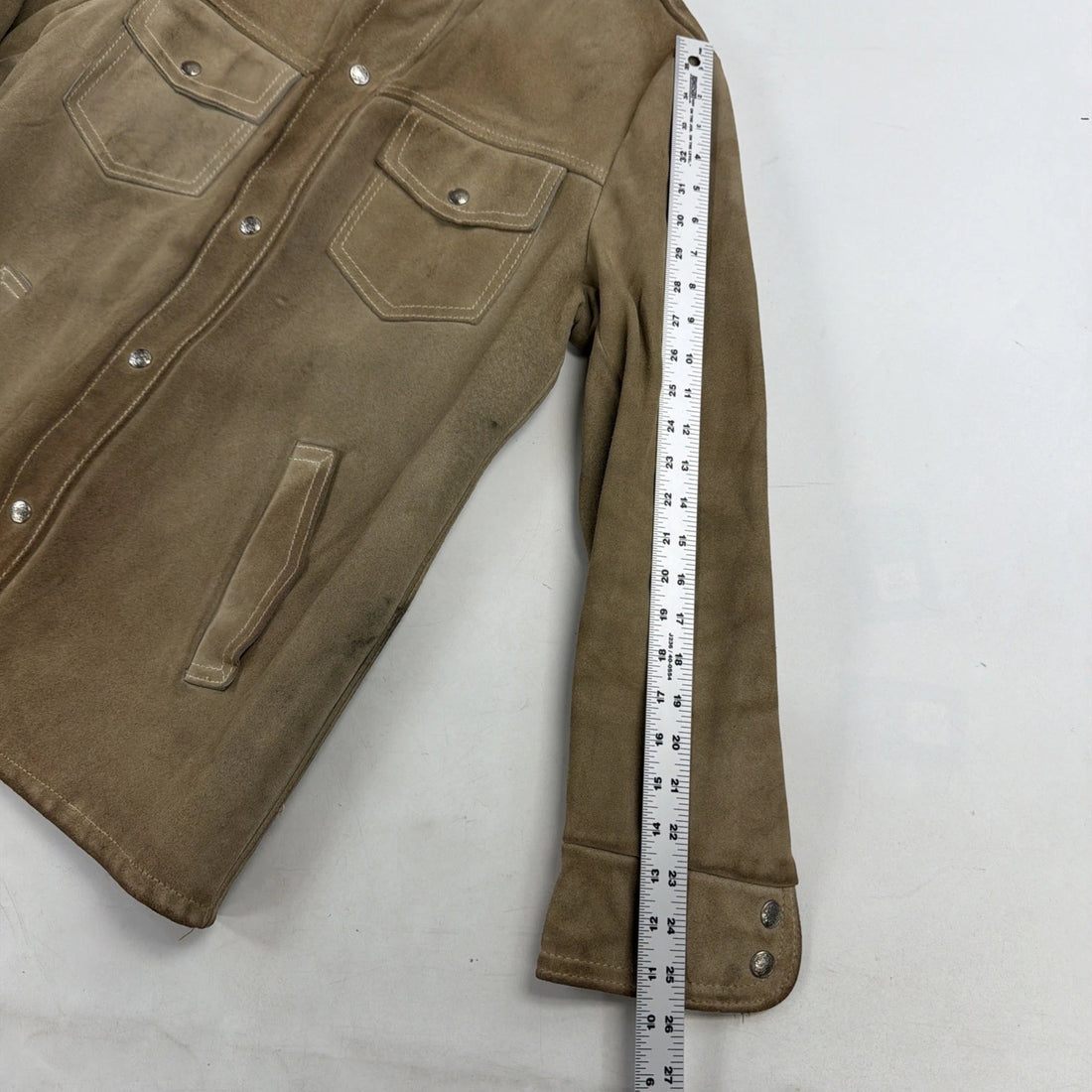 Vintage Schott Bros Western Leather Suede Shirt Jacket Size Medium