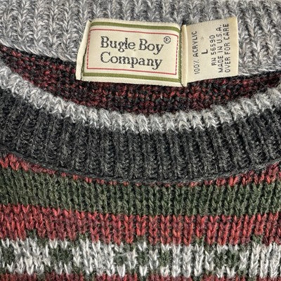 Vintage Bugle Boy Crewneck Sweater Size Large
