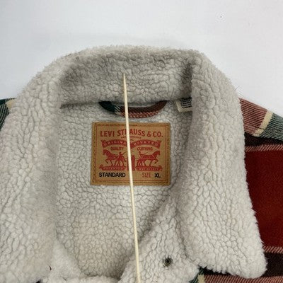 Levi Strauss & Co. Plaid Trucker Jacket Size XL Sherpa Lined