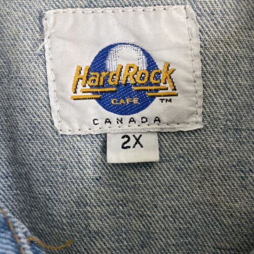 Vintage Hard Rock Cafe Canada Sky Dome Denim Trucker Jacket Size 2XL