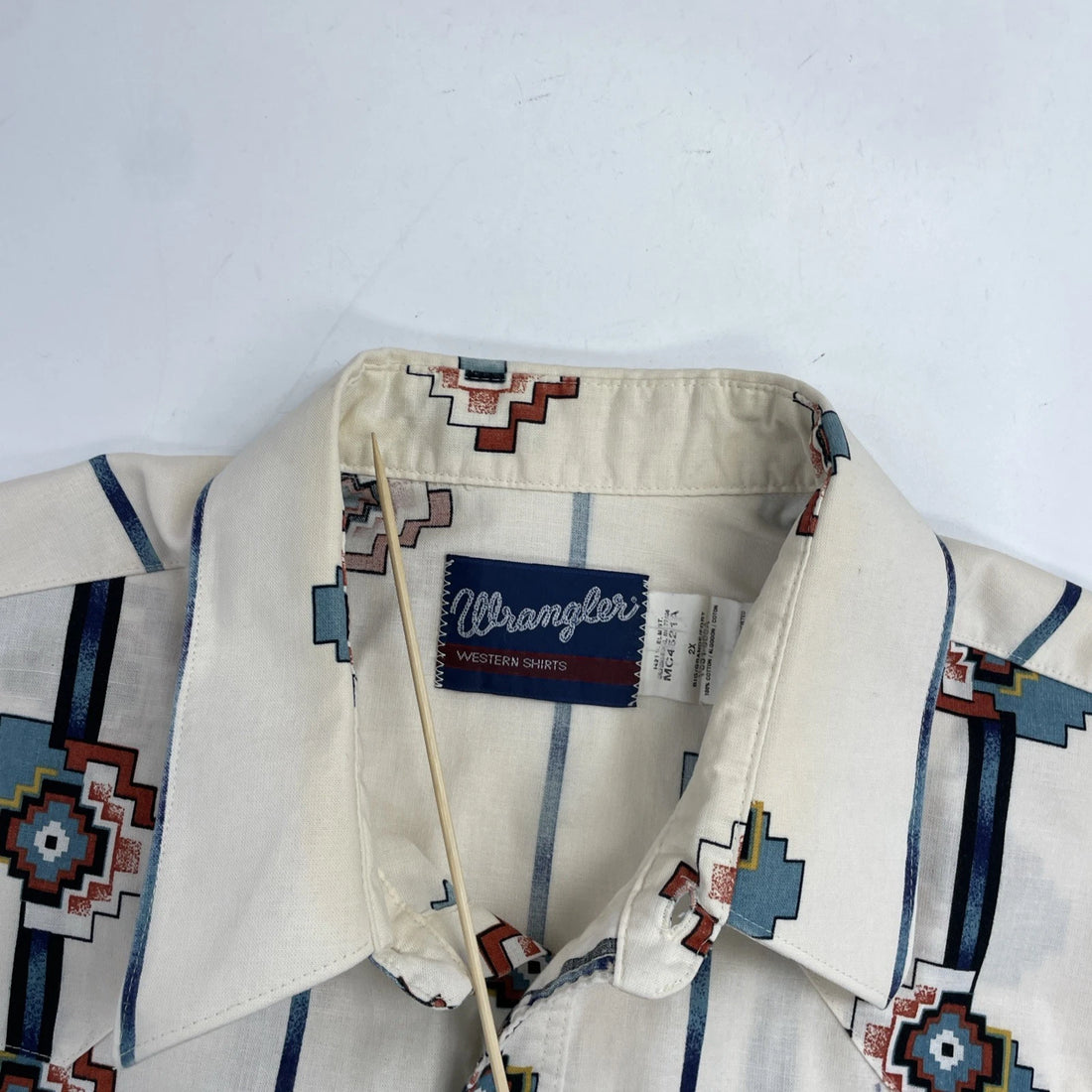 Vintage Wrangler Western Aztec Pearl Snap Shirt Size 2XL