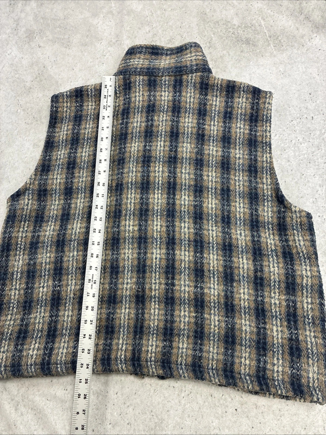 Vintage Earth Ragz Plaid Vest Jacket Size Small