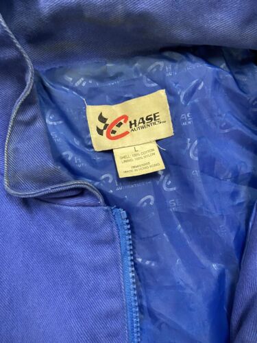 Vintage ACDelco Chase Racing Bomber Jacket Size Large Blue NASCAR