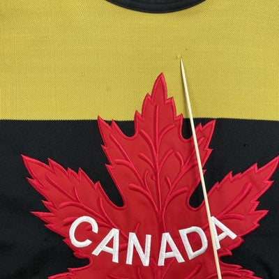 Team Canada Winnipeg Falcons Nike Jersey Size Large V-Series Gold