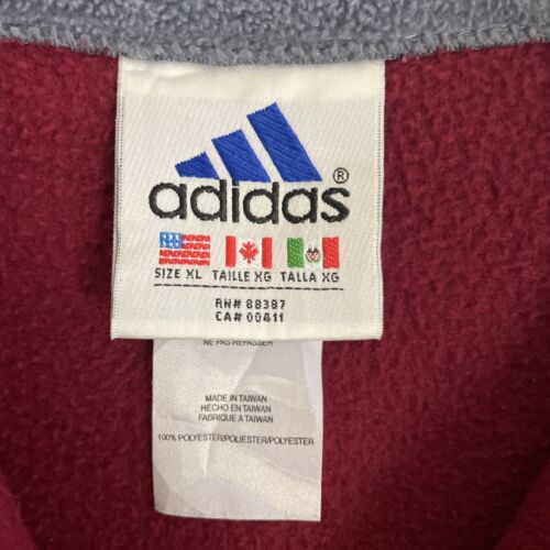 Vintage Adidas Full Zip Fleece Jacket Size XL Embroidered