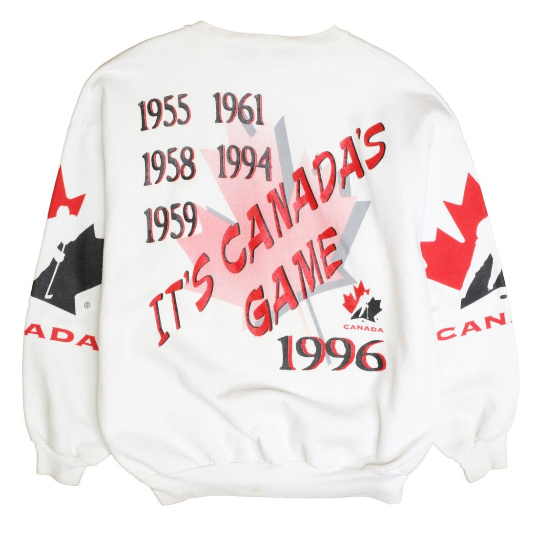Vintage Team Canada September Summit Hockey Sweatshirt Crewneck XL 1996 90s
