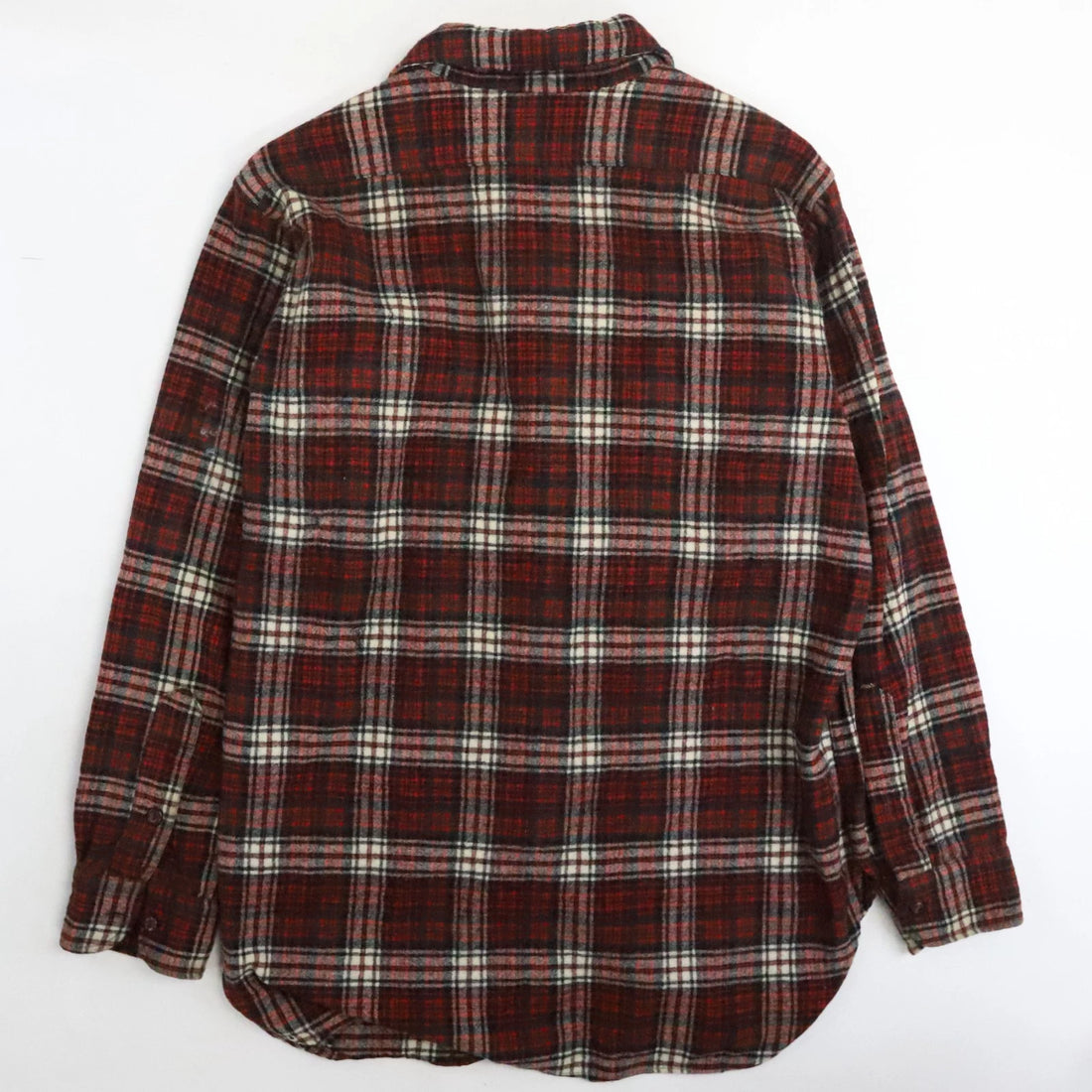 Wool Button Up Shirt Size Medium Red Plaid