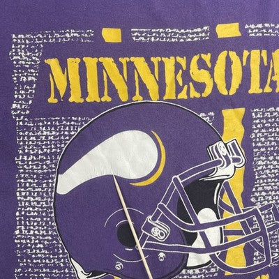Vintage Minnesota Vikings T-Shirt Size Large 90s NFL