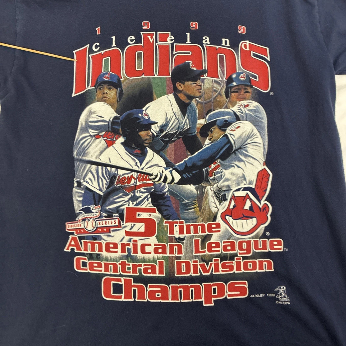 Vintage Cleveland Indians 5 Time AL Champs T-Shirt Size Large MLB