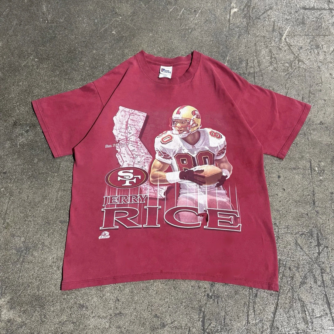 Vintage San Francisco 49ers Jerry Rice Pro Player T-Shirt Size Large NFL