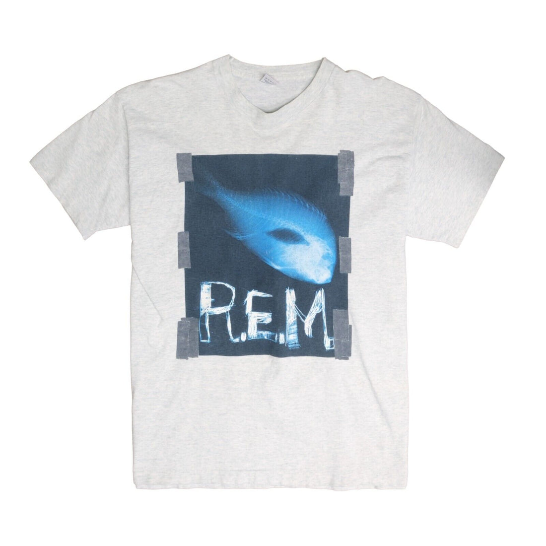 Vintage REM Fish and Ant T-Shirt Size XL Band Tee Gray 1995 90s