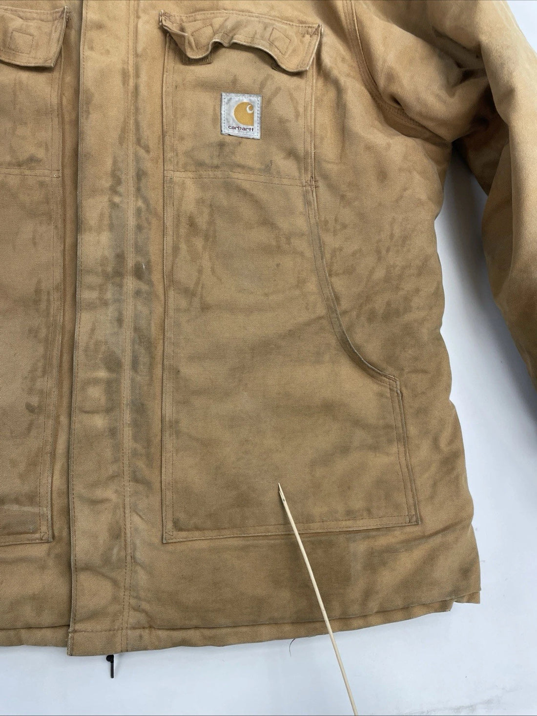 Carhartt Canvas Arctic Work Jacket Size 46 Tall Brown