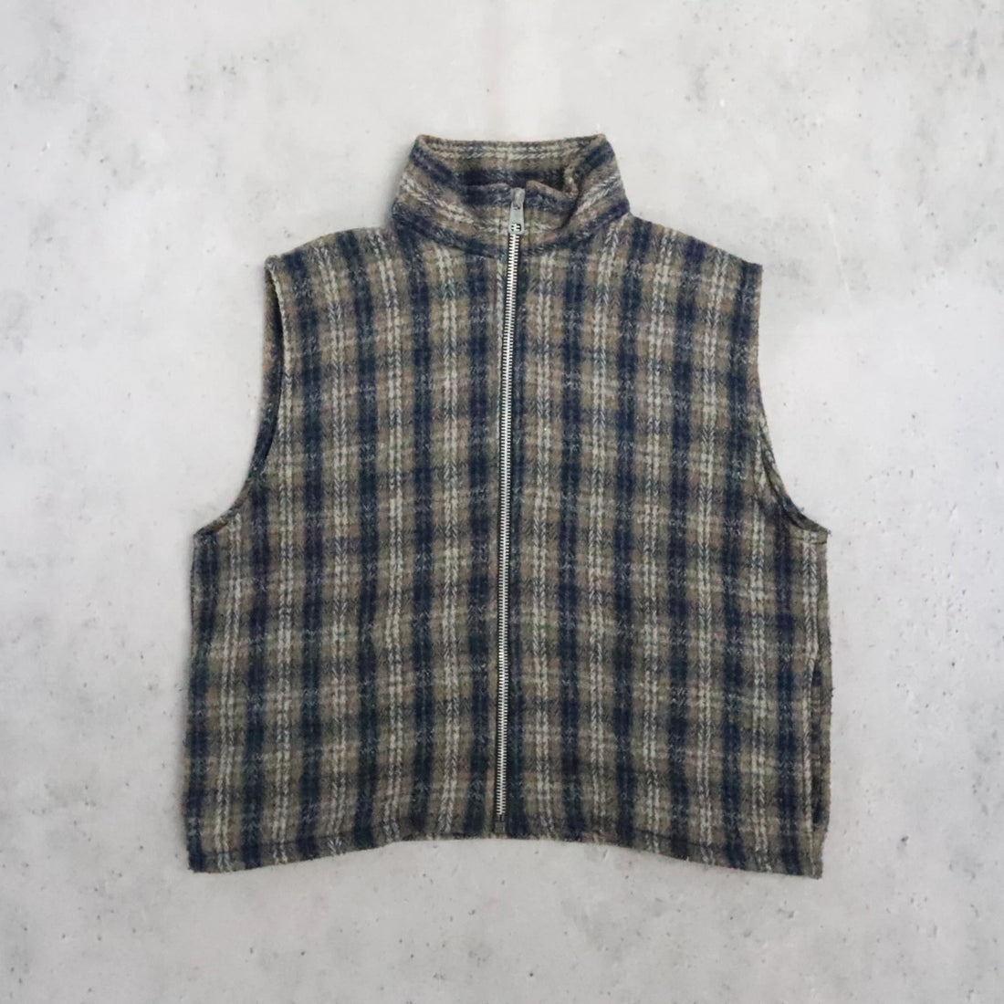 Vintage Earth Ragz Plaid Vest Jacket Size Small