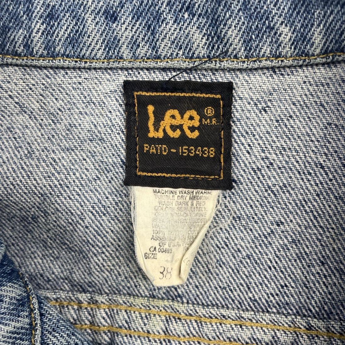Vintage Lee Denim Jacket Size 38 PATD-153438