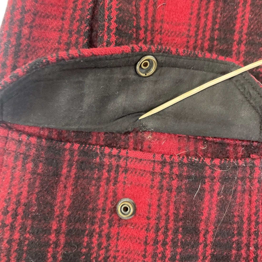 Vintage Woolrich Wool Mackinaw Hunting Coat Jacket Size 38 Plaid