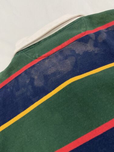 Vintage Queen's University Barbarian Rugby Shirt Size XL Multicolor Striped