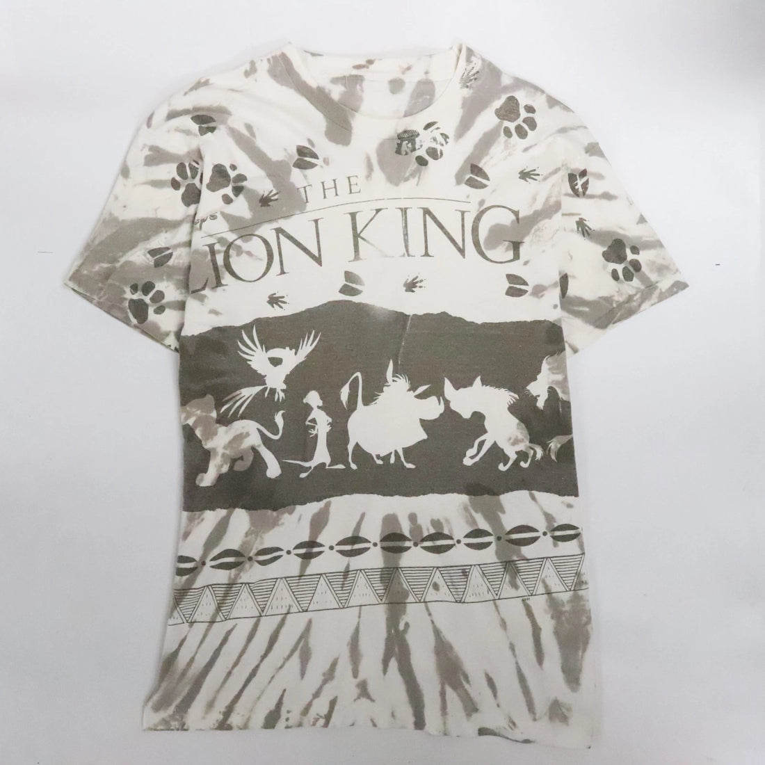 Vintage The Lion King Disney T-Shirt Size XL All Over Print Tie Dye 90s