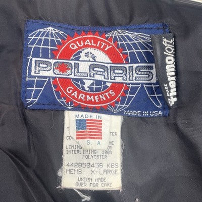 Vintage Polaris Snowmobile Racing Puffer Jacket Size XL 90s