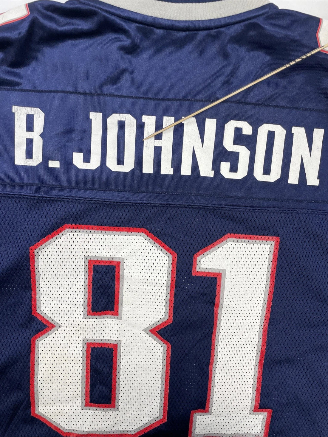 Vintage Bethel Johnson New England Patriots Reebok Jersey Size XL NFL