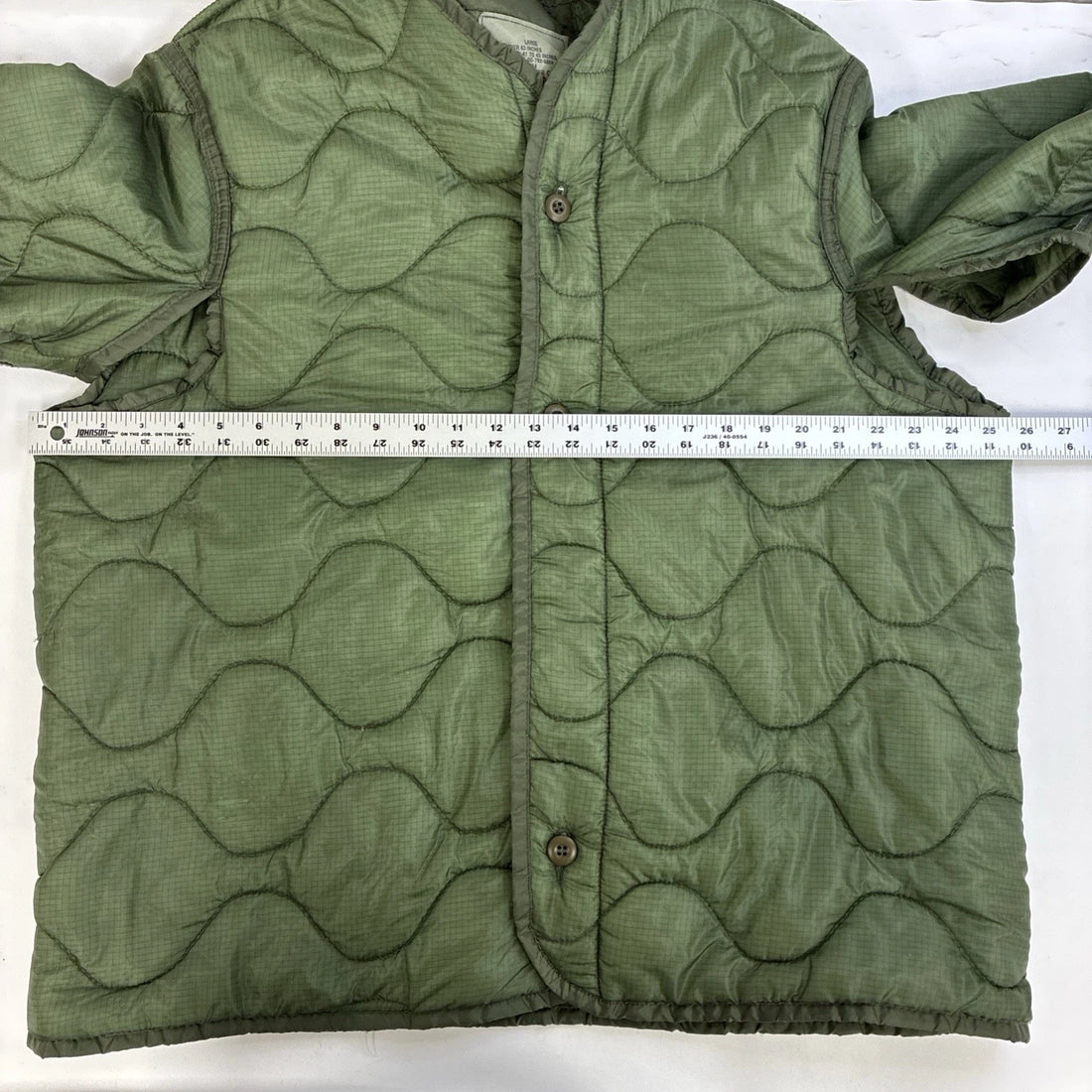 Army Military Quilted Cold Weather Coat Jacket Liner Size Large