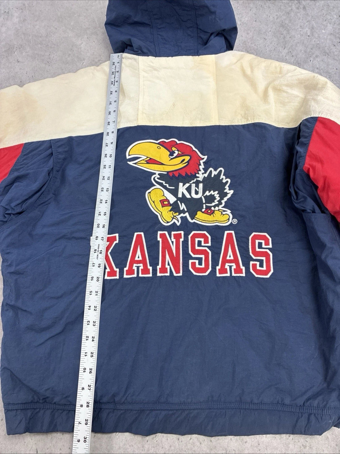 Kansas Jayhawks Mirage Puffer Jacket Size XL Vintage 90s NCAA