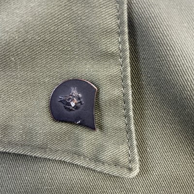 Vintage US Army Button Up Shirt Size 15 1/2 x 33 Green Military