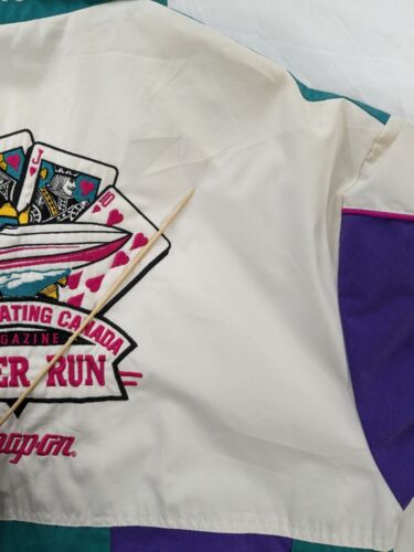 Vintage Snap-On Choko Power Boating Poker Run Light Jacket Size Medium