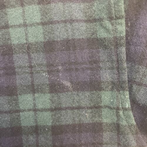 Vintage Pendleton Wool Lodge Button Up Shirt Size Medium Green Plaid