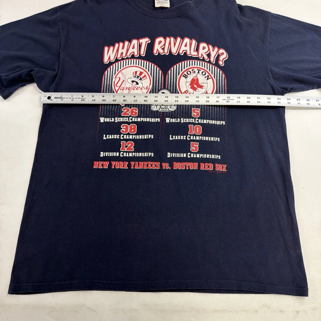 Vintage Yankees Red Sox Rivalry T-Shirt Size XL 2003 MLB